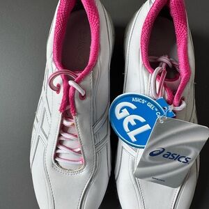 ASICS Women's White and Pink Gel Athletic Shoes for Golf